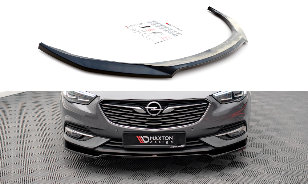 Maxton Design Street+ Spoilerlippe Front Ansatz V.3 passend für Opel Insignia Mk2 schwarz Hochglanz