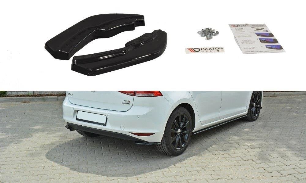 Maxton Design Heck Ansatz Flaps Diffusor für VW Golf Mk7 Standard Carbon Look