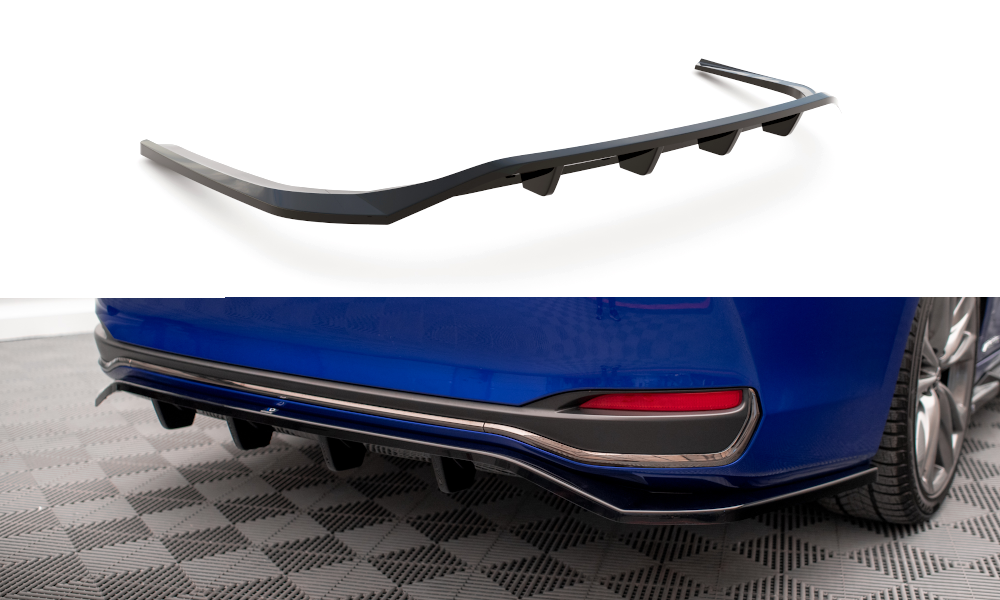 Maxton Design Street+ Mittlerer Diffusor RACE passend für Lexus ES F Sport Mk7 schwarz Hochglanz