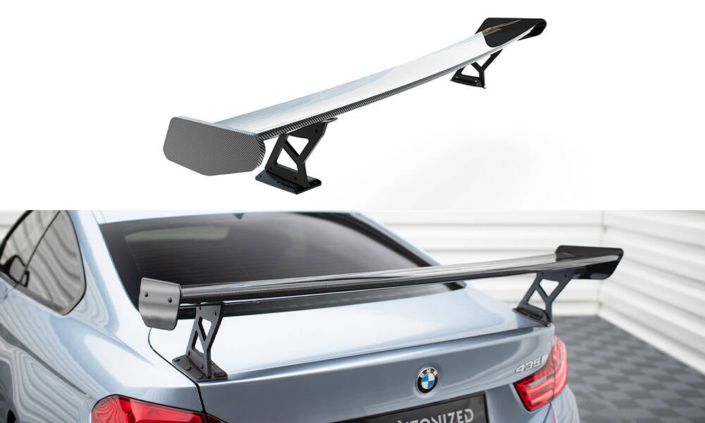 Maxton Design Carbon Spoiler With External Brackets Uprights BMW 4er F32 / 4 F32 M-Paket Coupe für BMW 4er Coupe