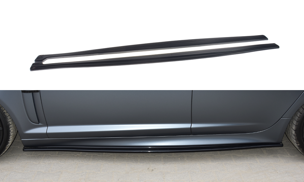 Maxton Design Seitenschweller Ansatz für JAGUAR XF- R schwarz matt