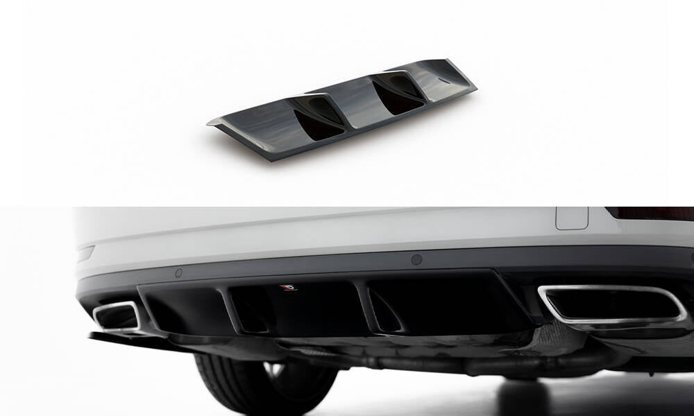 Maxton Design Diffusor Heck Ansatz V.1 passend für Skoda Superb Liftback / Combi Mk3 schwarz Hochglanz