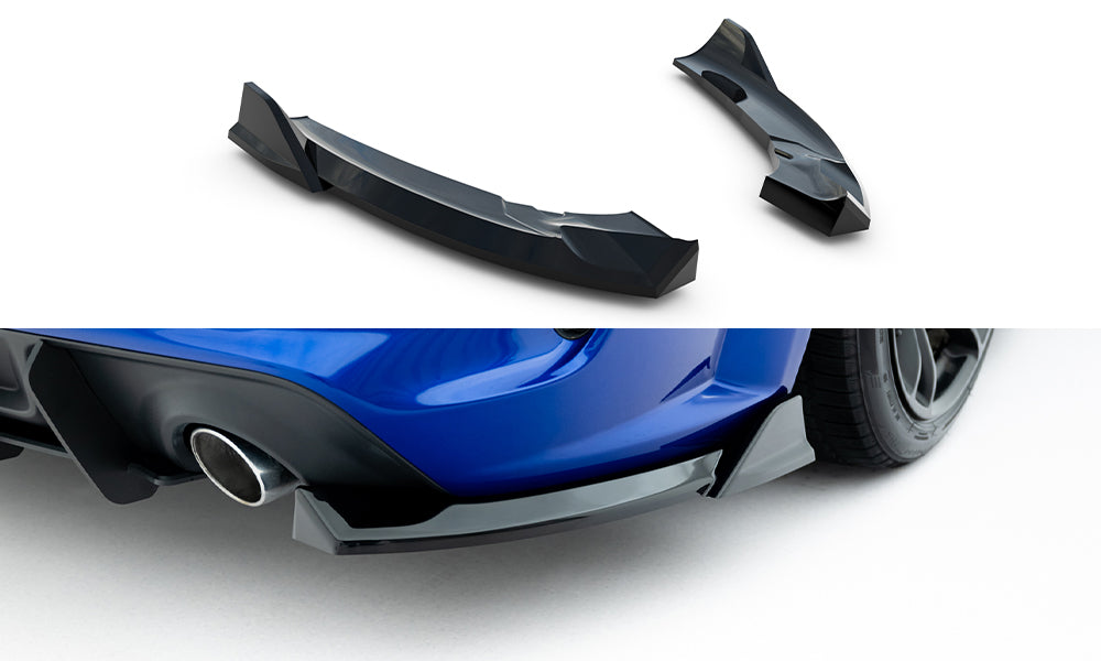 Maxton Design Heck Ansatz Flaps Diffusor passend für Dodge Charger RT Scat Pack Widebody Mk3 Facelift schwarz Hochglanz