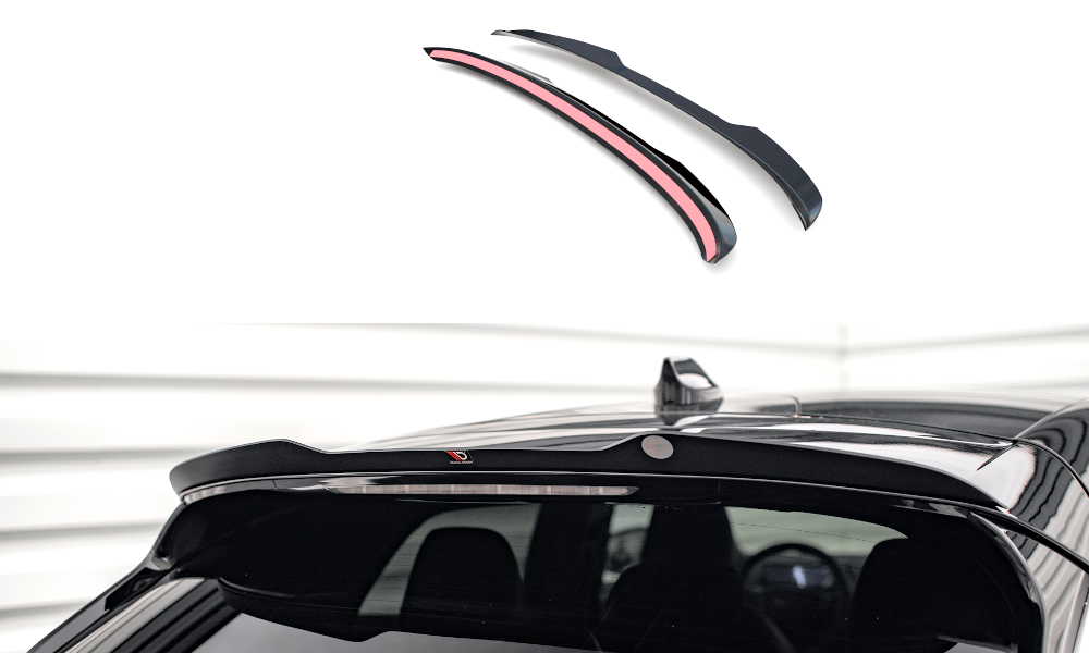 Maxton Design Höher Spoiler CAP passend für Ford Mustang Mach-E Mk1 schwarz Hochglanz