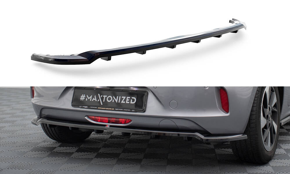 Maxton Design Street+ Mittlerer Diffusor RACE passend für Opel Corsa - e F ( Mk6) schwarz Hochglanz