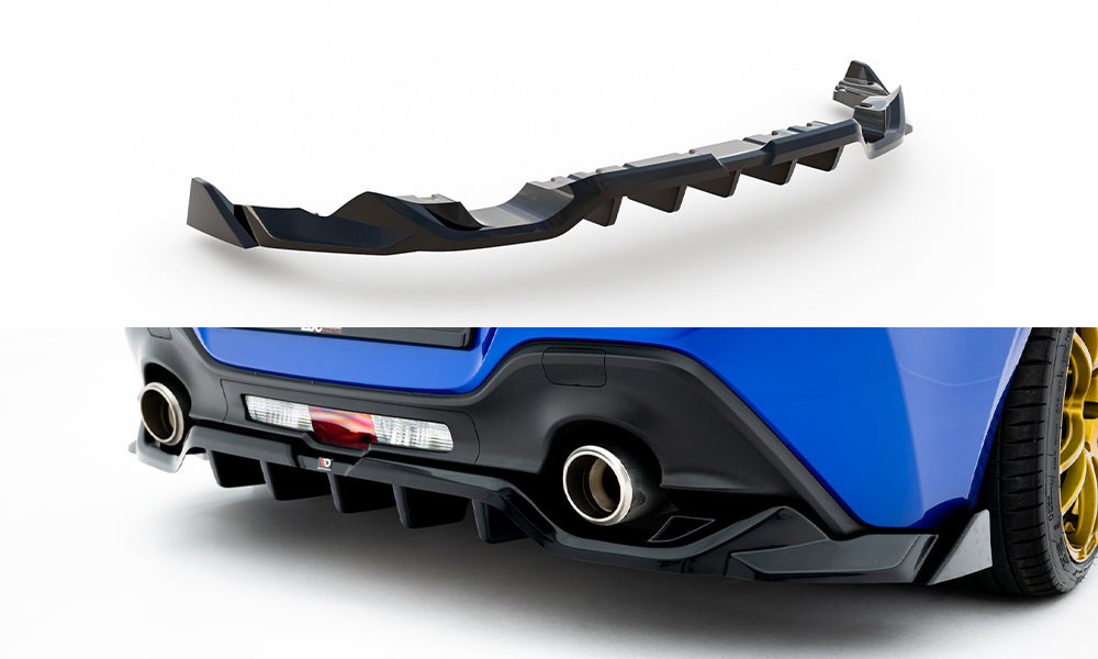 Maxton Design Street+ Mittlerer Diffusor RACE passend für V.3 Subaru BRZ Mk2 schwarz Hochglanz