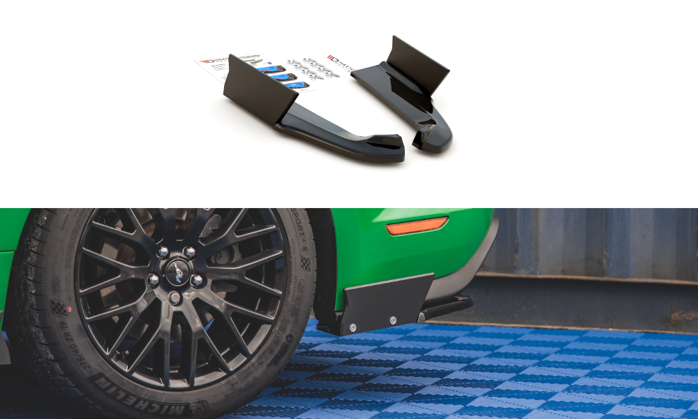 Maxton Design Heck Ansatz Flaps Diffusor V.1 + Flaps passend für Ford Mustang GT Mk6 Facelift