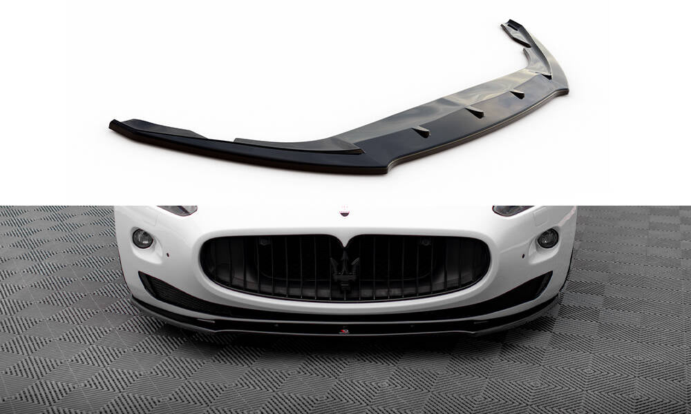 Maxton Design Street+ Spoilerlippe Front Ansatz passend für Maserati Granturismo Mk1 schwarz Hochglanz