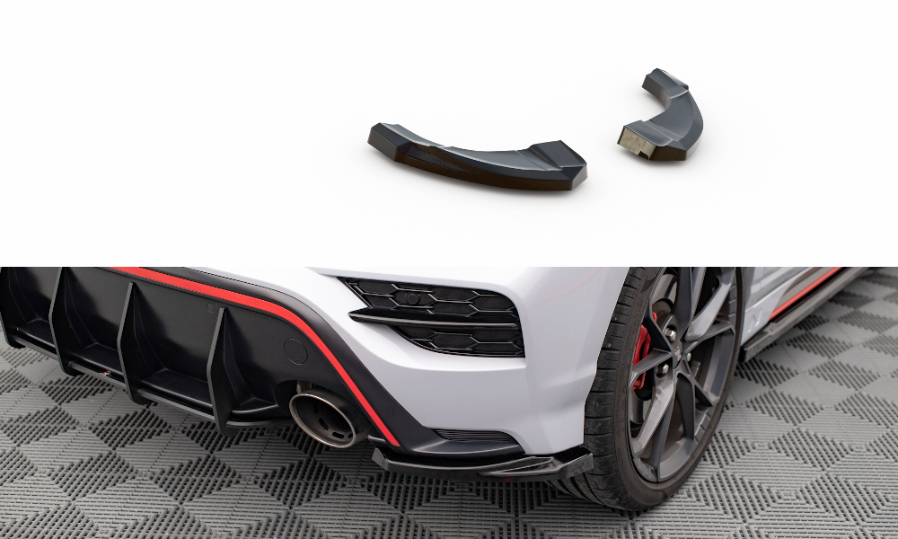 Maxton Design Heck Ansatz Flaps Diffusor V.1 passend für Hyundai Kona Mk1 schwarz Hochglanz