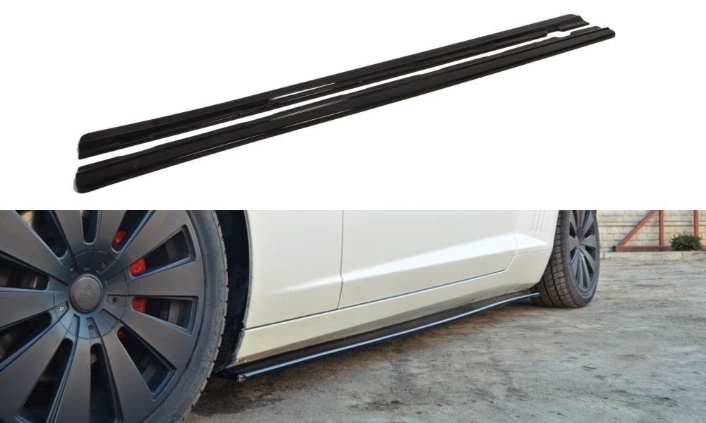 Maxton Design Street+ Seitenschweller Leisten passend für Chevrolet Camaro SS / Standard Mk5 schwarz Hochglanz