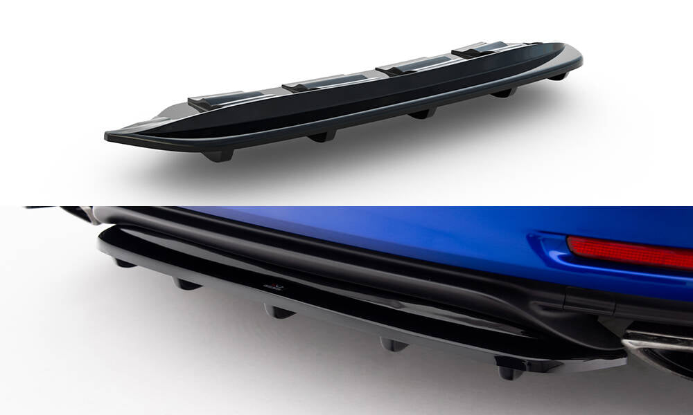 Maxton Design Street+ Mittlerer Diffusor RACE passend für Lexus Rc Mk1 schwarz Hochglanz
