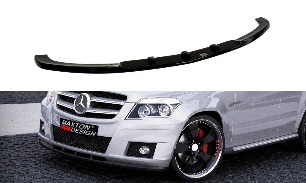 Maxton Design Street+ Spoilerlippe Front Ansatz passend für MERCEDES GLK W204 (FÜR STANDARD STOßSTANGE) schwarz Hochglanz