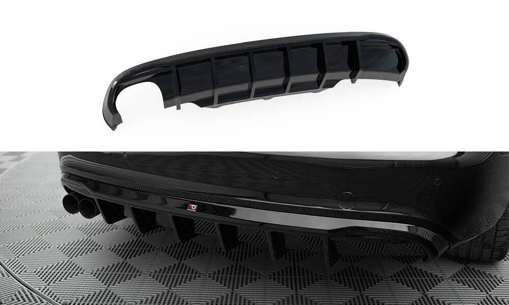 Maxton Design Diffusor Heck Ansatz passend für Audi A5 Coupe / Cabrio S-Line 8T (Doppelauspuff li.)