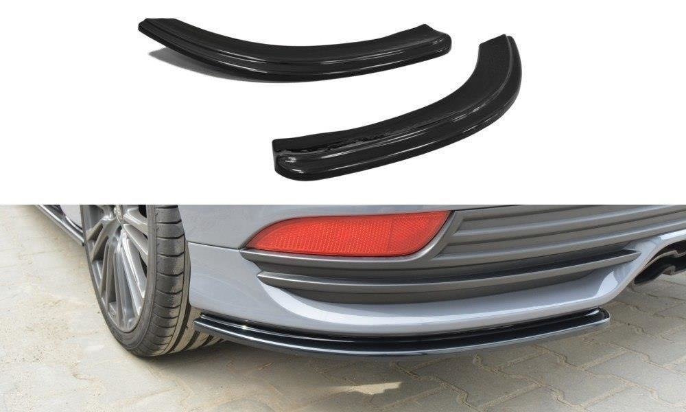 Maxton Design Heck Ansatz Flaps Diffusor für FORD FOCUS 3 ST Facelift schwarz matt