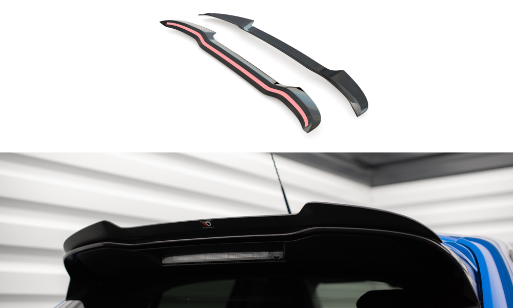Maxton Design Spoiler CAP V.1 passend für Peugeot 208 Mk2 schwarz Hochglanz