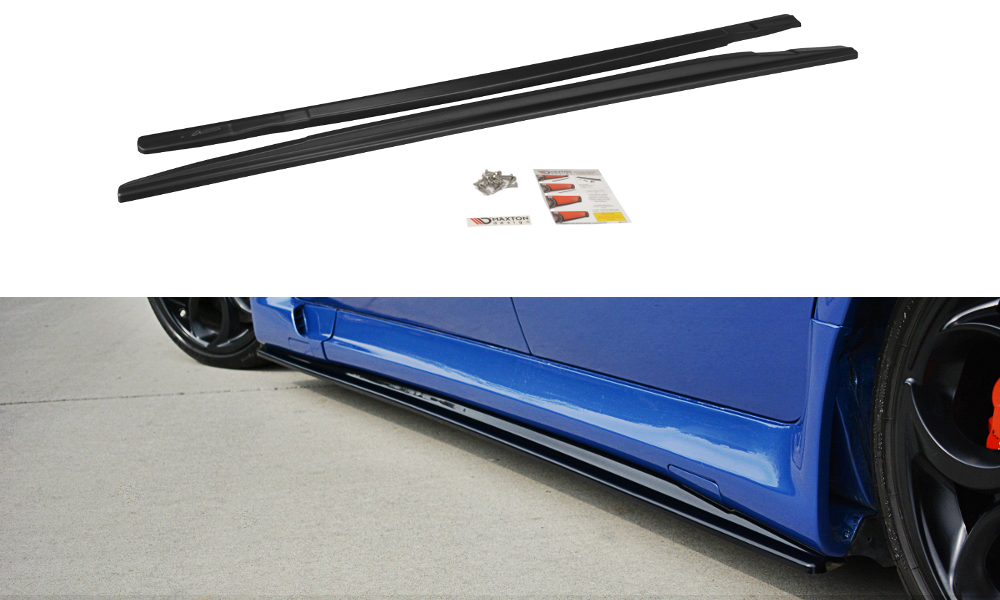 Maxton Design Street+ Seitenschweller Leisten passend für Alfa Romeo 156 GTA schwarz Hochglanz