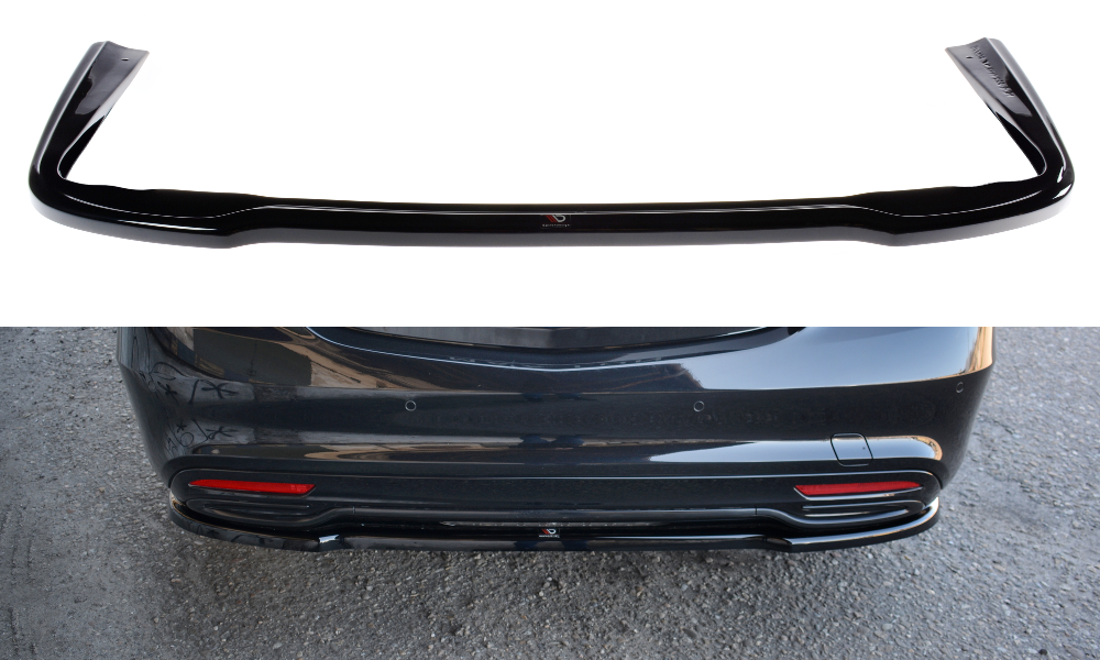 Maxton Design Heckansatz Mercedes S-KLASSE AMG-LINE W222 schwarz Hochglanz für Mercedes-Benz S Klasse W222