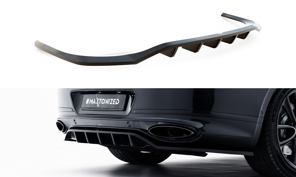 Maxton Design Street+ Mittlerer Diffusor RACE passend für Bentley Continental GT Coupe Mk3 schwarz Hochglanz