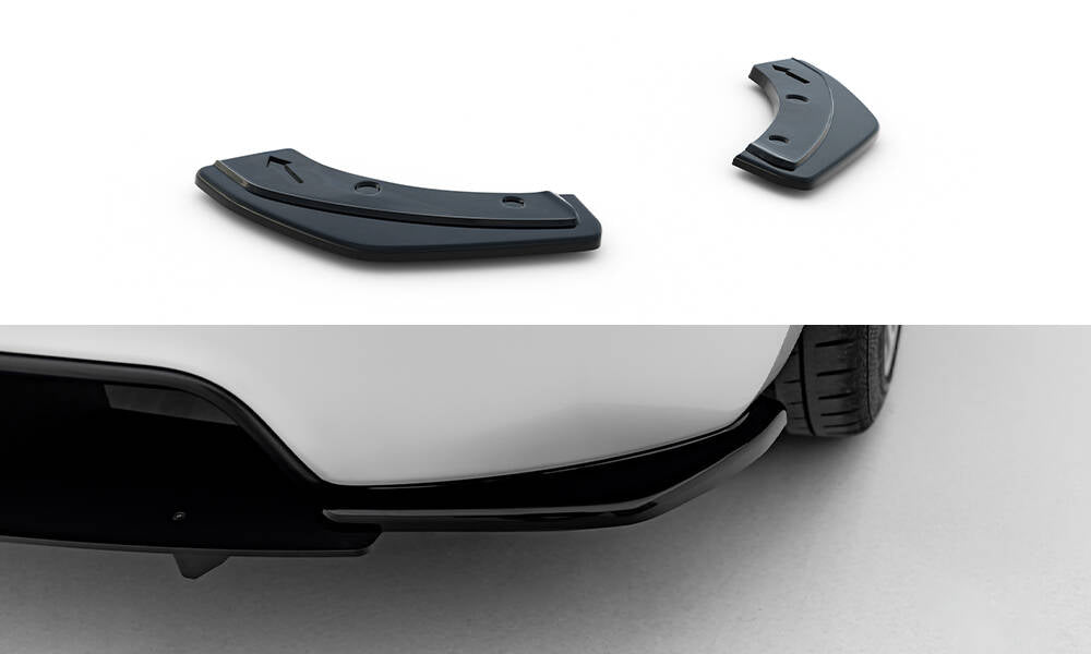 Maxton Design Heck Ansatz Flaps Diffusor passend für Peugeot RCZ Mk1 / Mk1 Facelift schwarz Hochglanz