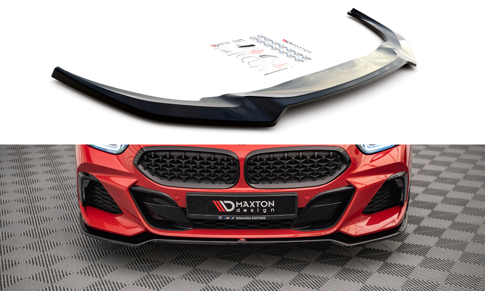 Maxton Design Street+ Spoilerlippe Front Ansatz V.2 passend für BMW Z4 M40i / M-Paket G29 schwarz Hochglanz
