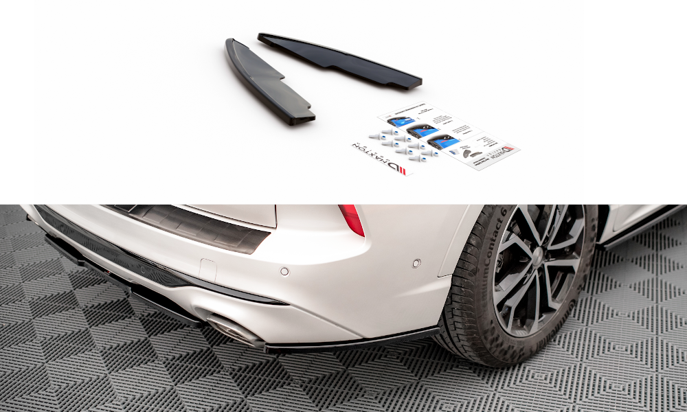 Maxton Design Heck Ansatz Flaps Diffusor für Ford Kuga ST-Line Mk3 Carbon Look