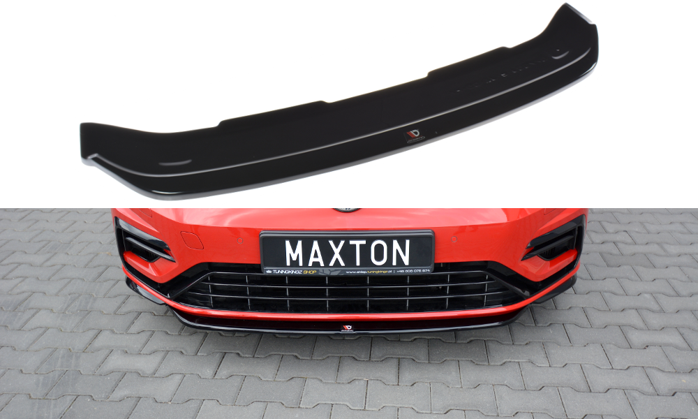 Maxton Design Front Ansatz V.5 für VW Golf 7 R / R-Line Facelift schwarz matt