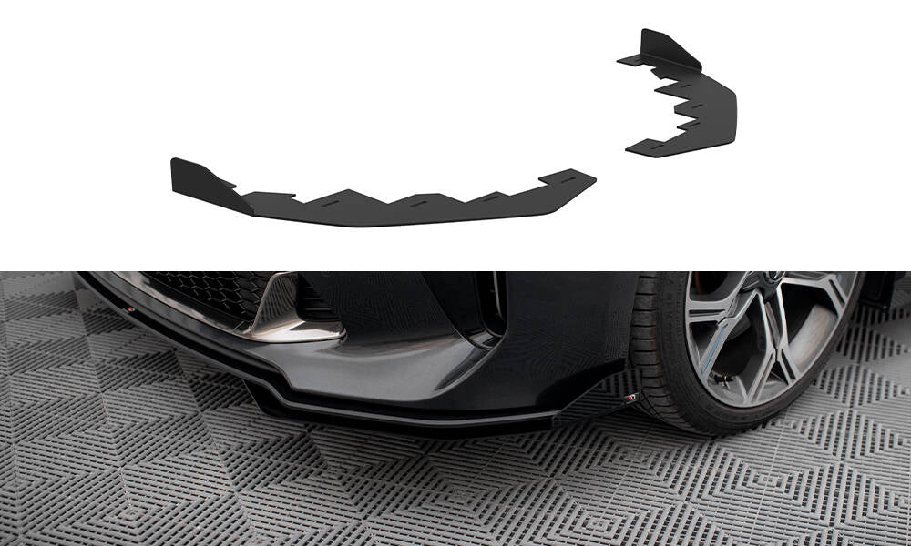Maxton Design Front Stoßstange Flaps passend für Kia Stinger GT / GT-Line / Standard Mk1 schwarz Hochglanz
