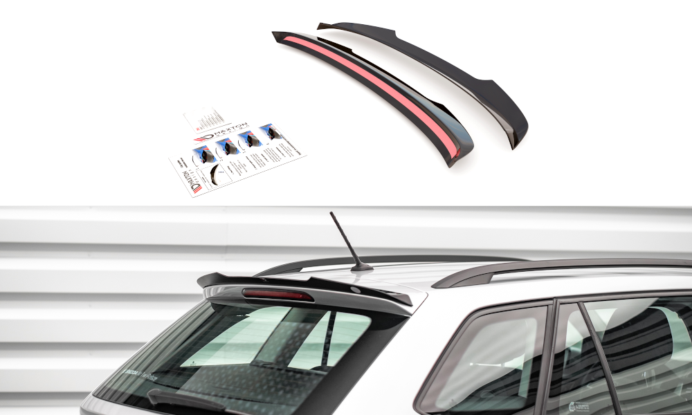Maxton Design Spoiler CAP passend für Skoda Fabia Combi Mk3 schwarz Hochglanz