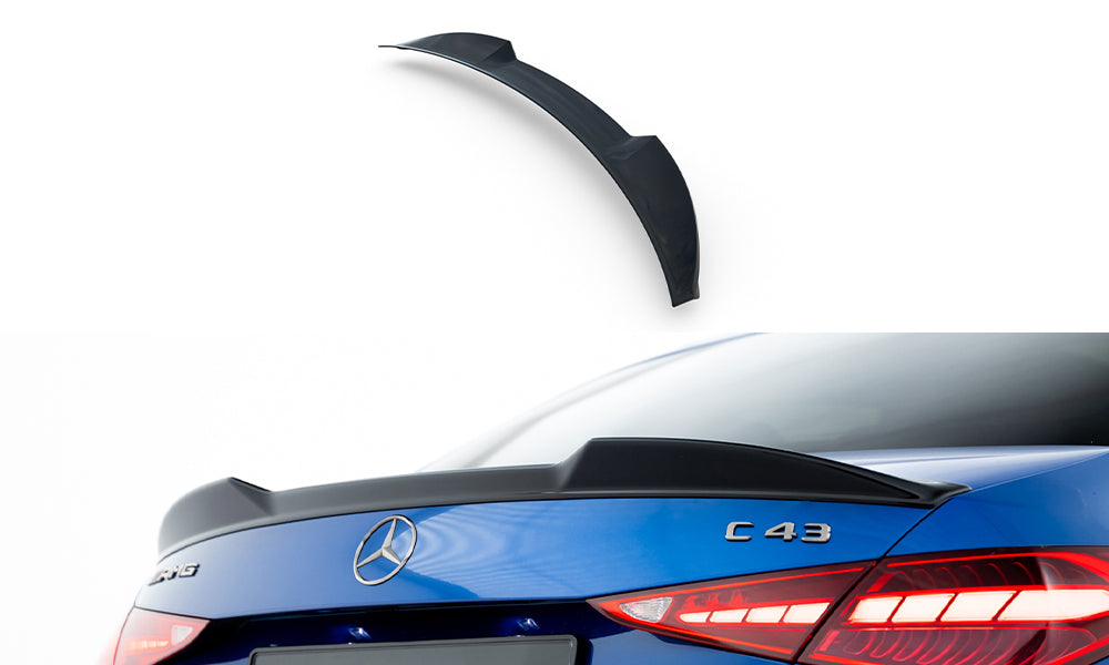 Maxton Design Spoiler CAP 3D passend für Mercedes-AMG C 43 / AMG-Line Limousine W206 schwarz Hochglanz