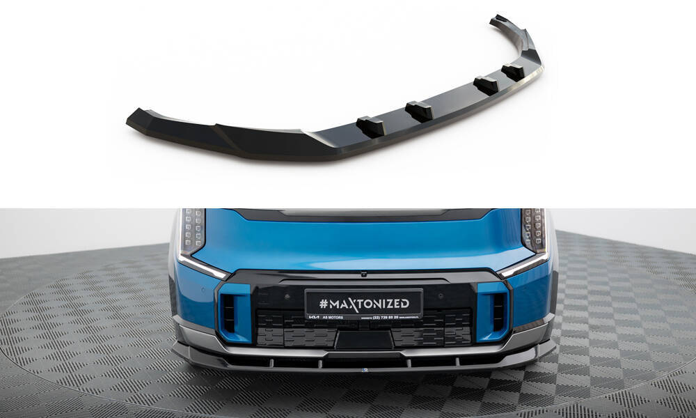 Maxton Design Street+ Spoilerlippe Front Ansatz passend für Kia EV9 GT-Line Mk1 schwarz Hochglanz