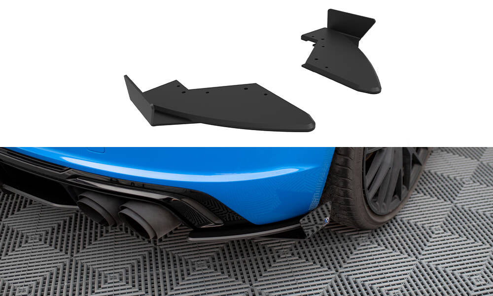 Maxton Design Street Pro Heck Ansatz Flaps Diffusor + Flaps passend für Audi TT S 8S Facelift schwarz Hochglanz