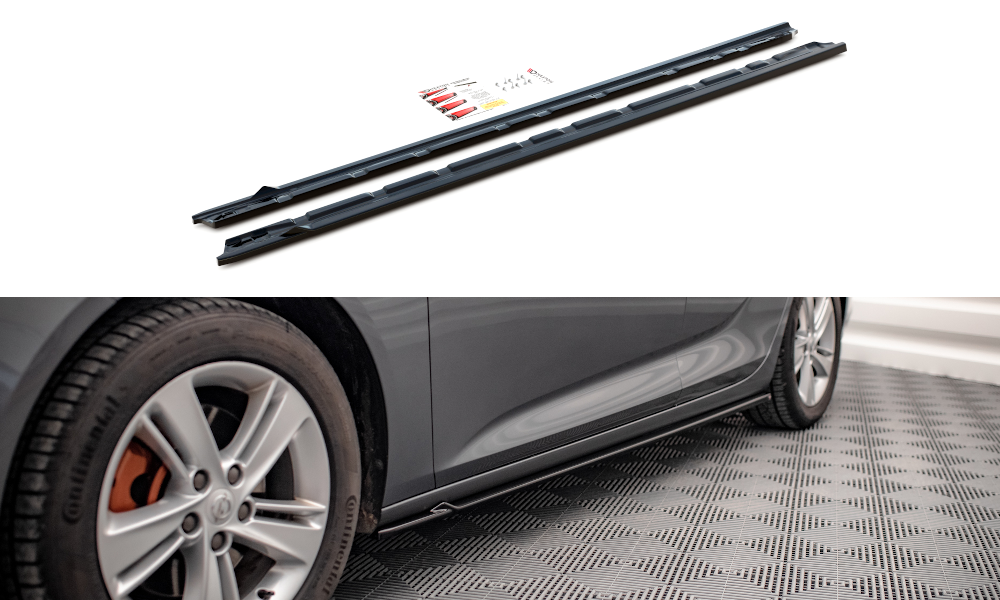 Maxton Design Street+ Seitenschweller Leisten passend für Opel Insignia Mk2 schwarz Hochglanz