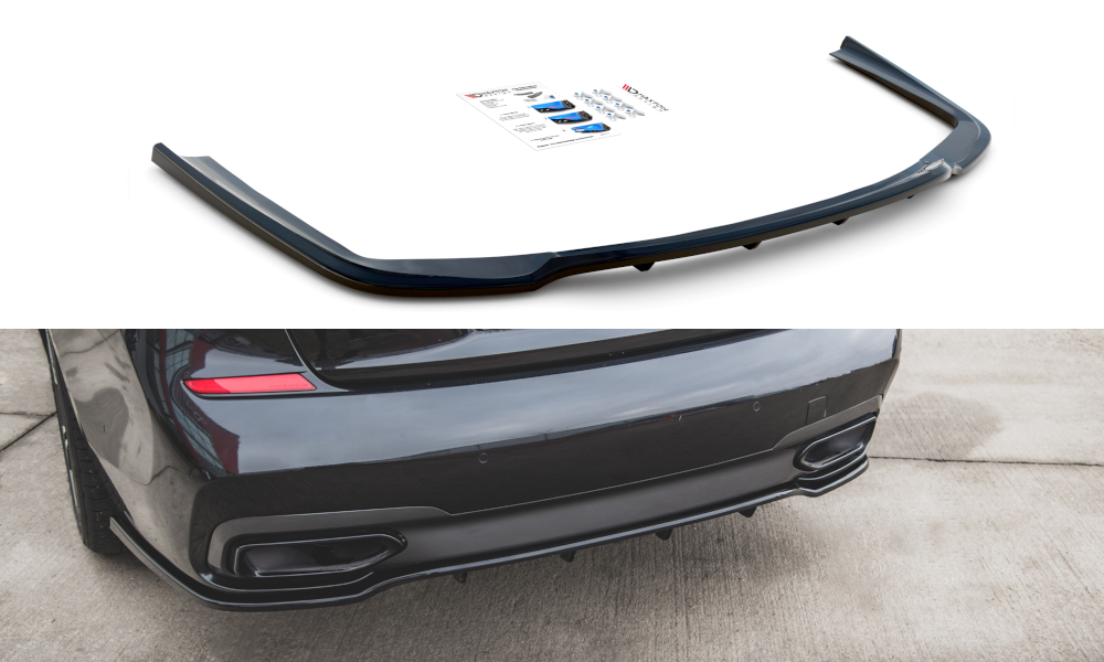 Maxton Design Street+ Mittlerer Diffusor RACE passend für BMW 7 M-Paket G11 /G12 schwarz Hochglanz