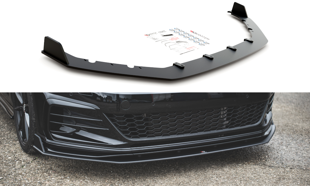Maxton Design Street Pro Street+ Spoilerlippe Front Ansatz passend für / Frontansatz VW Golf 7 GTI TCR