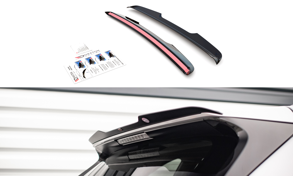 Maxton Design Spoiler CAP passend für Toyota RAV4 Mk5 schwarz Hochglanz