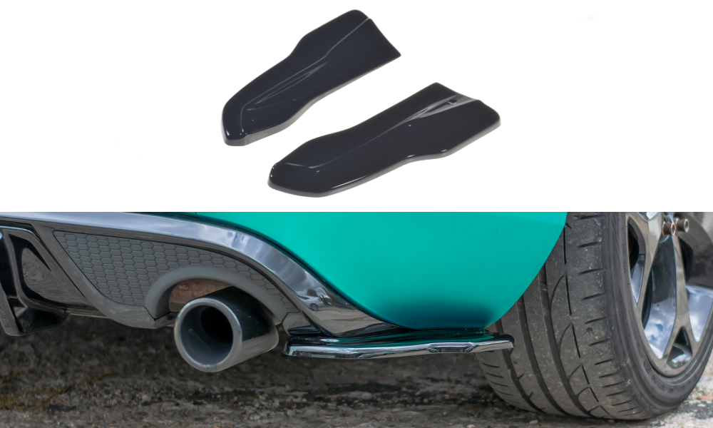 Maxton Design Heck Ansatz Flaps Diffusor passend für Volvo V40 R-design schwarz Hochglanz