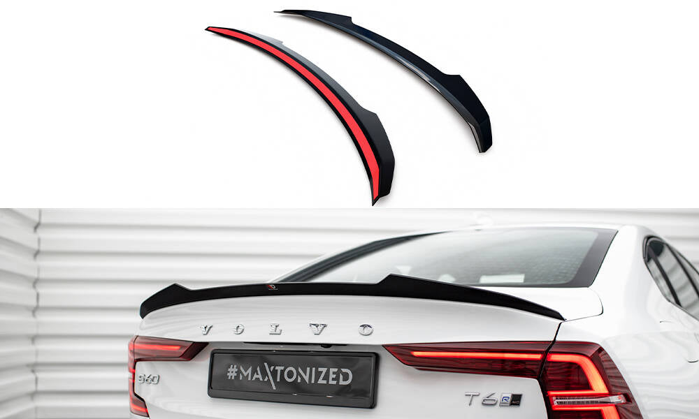 Maxton Design Spoiler CAP passend für Volvo S60 R-Design Mk3 schwarz Hochglanz