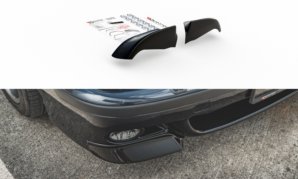 Maxton Design Street+ Spoilerlippe Front Ansatz passend für Seite BMW M5 / 5 M-Paket E39 schwarz Hochglanz