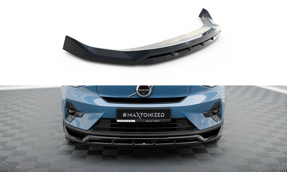 Maxton Design Street+ Spoilerlippe Front Ansatz passend für Volvo C40 Mk1 schwarz Hochglanz
