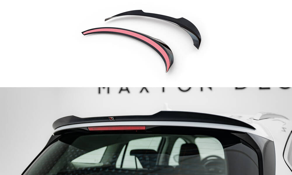 Maxton Design Spoiler CAP passend für Ford Focus Vignale Kombi Mk4 schwarz Hochglanz