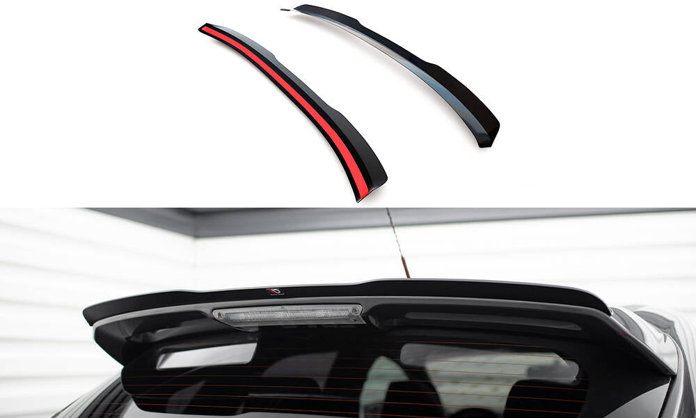 Maxton Design Spoiler CAP passend für Ford Focus ST Mk3 / Mk3 FL schwarz Hochglanz