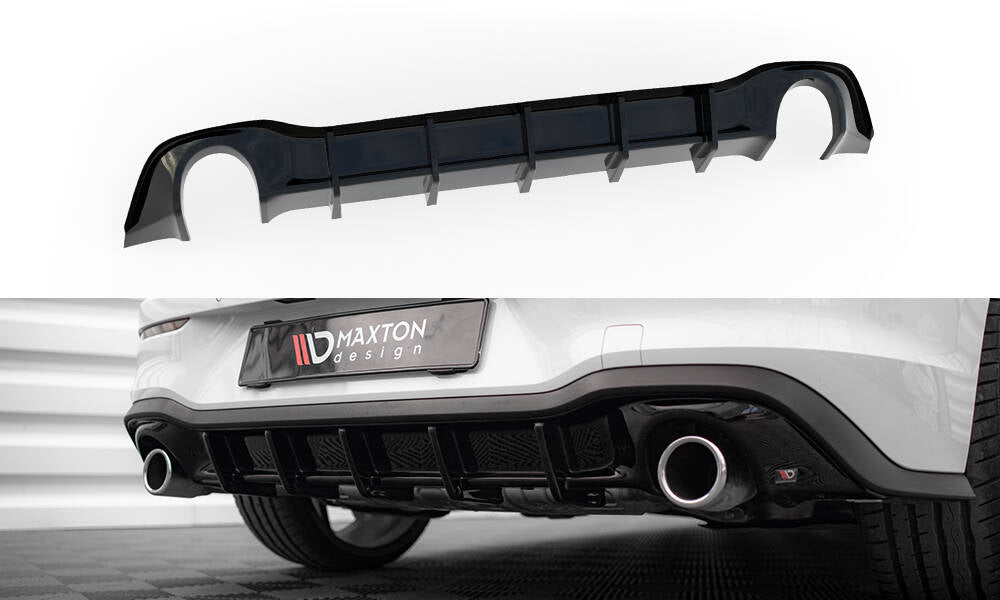 Maxton Design Diffusor Heck Ansatz V.3 passend für VW Golf GTI Mk8 schwarz Hochglanz