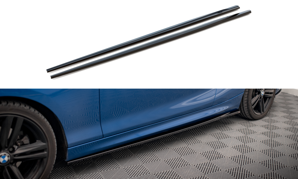 Maxton Design Street+ Seitenschweller Leisten passend für BMW 2 M-Paket F22 schwarz Hochglanz