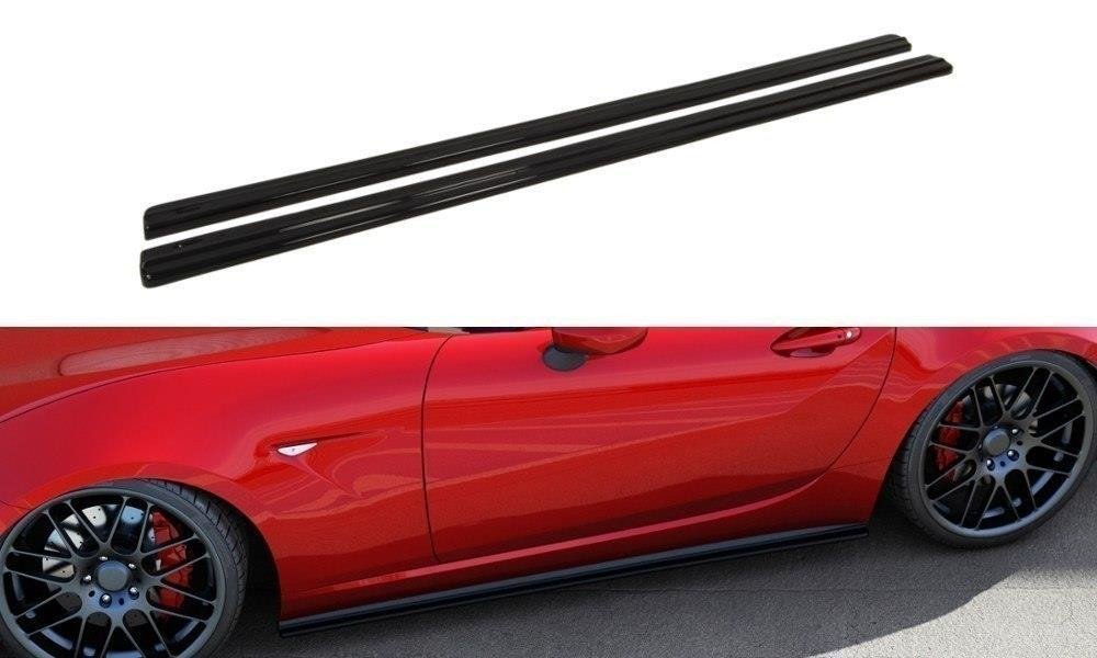 Maxton Design Street+ Seitenschweller Leisten passend für Mazda MX-5 ND (Mk4) schwarz Hochglanz
