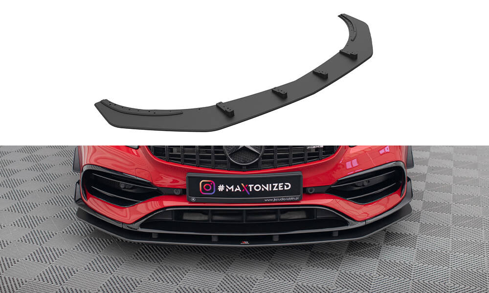 Maxton Design Street Pro Street+ Spoilerlippe Front Ansatz passend für Mercedes-Benz A 45 AMG Aero W176 Facelift