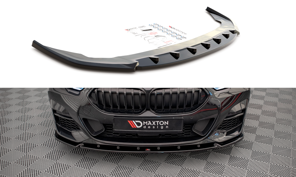 Maxton Design Street+ Spoilerlippe Front Ansatz V.2 passend für BMW 2 Gran Coupe M-Paket / M235i F44 schwarz Hochglanz