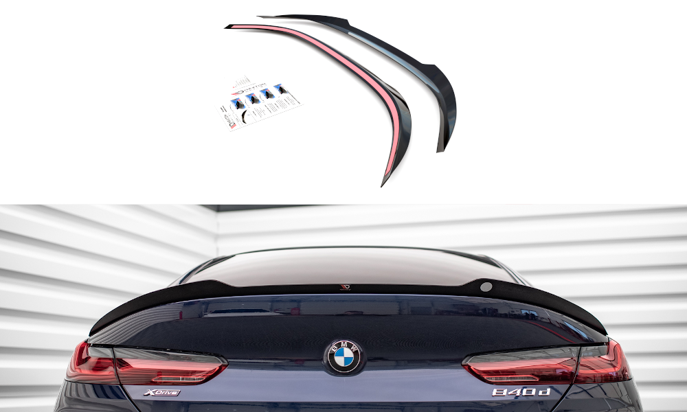 Maxton Design Spoiler CAP passend für BMW 8 Gran Coupe M-Paket G16 schwarz Hochglanz
