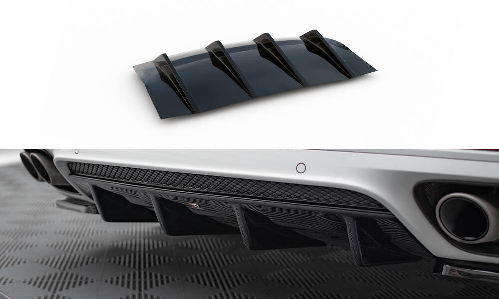 Maxton Design Diffusor Heck Ansatz passend für Porsche Panamera GTS 971 schwarz Hochglanz