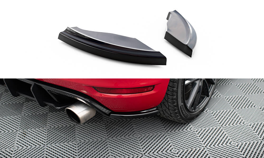 Maxton Design Heck Ansatz Flaps Diffusor passend für VW GOLF 6 GTI 35TH schwarz Hochglanz