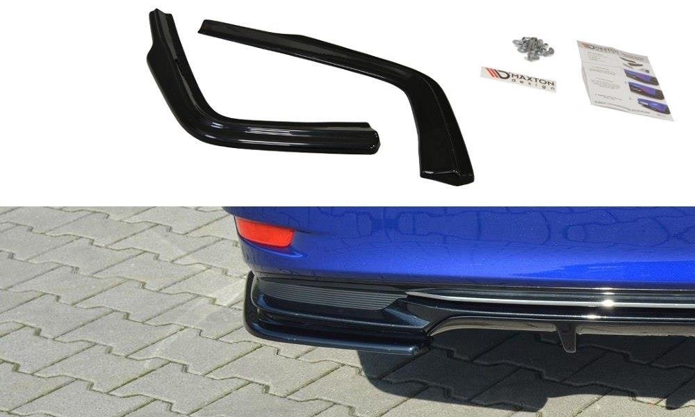 Maxton Design Heck Ansatz Flaps Diffusor passend für Lexus GS Mk4 Facelift H schwarz Hochglanz